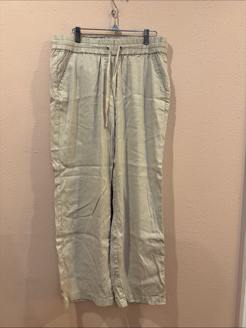 Ann Taylor Linen Blend Pants in Beige